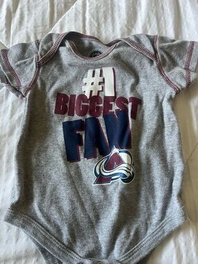 NHL Gray Infant Bodysuit with Maroon Accents